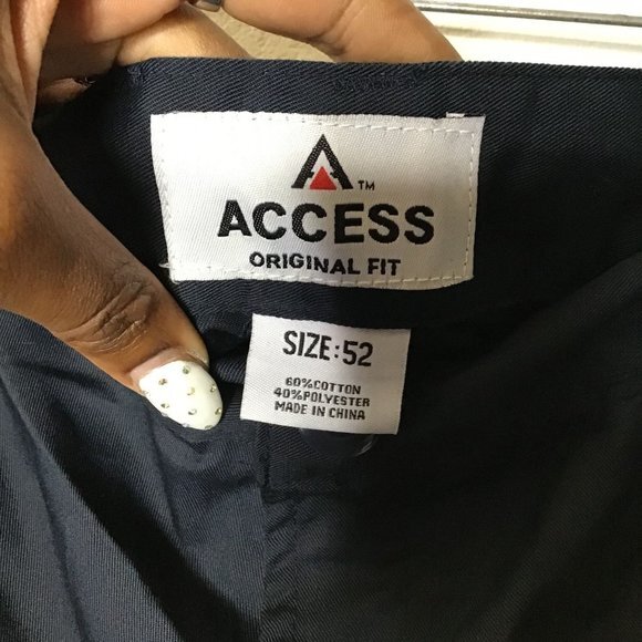 Access Original Fit Men's Cargo Shorts Pockets Drawstrings Navy Blue Size 52 - Picture 6 of 6